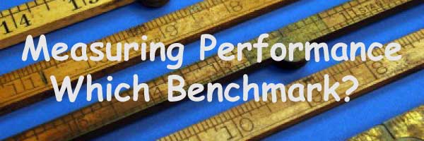 old school rulers with text Measuring Benchmarks for index fund performance